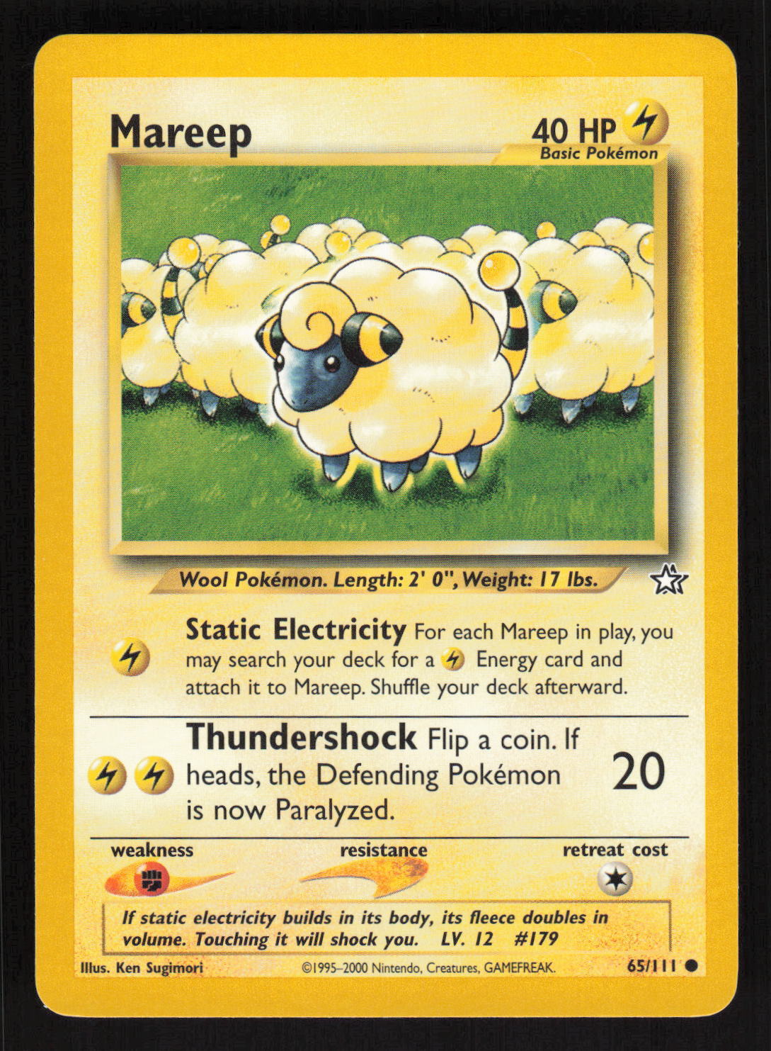 Pokemon Neo Genesis 65/111 Mareep Card TCCCX A