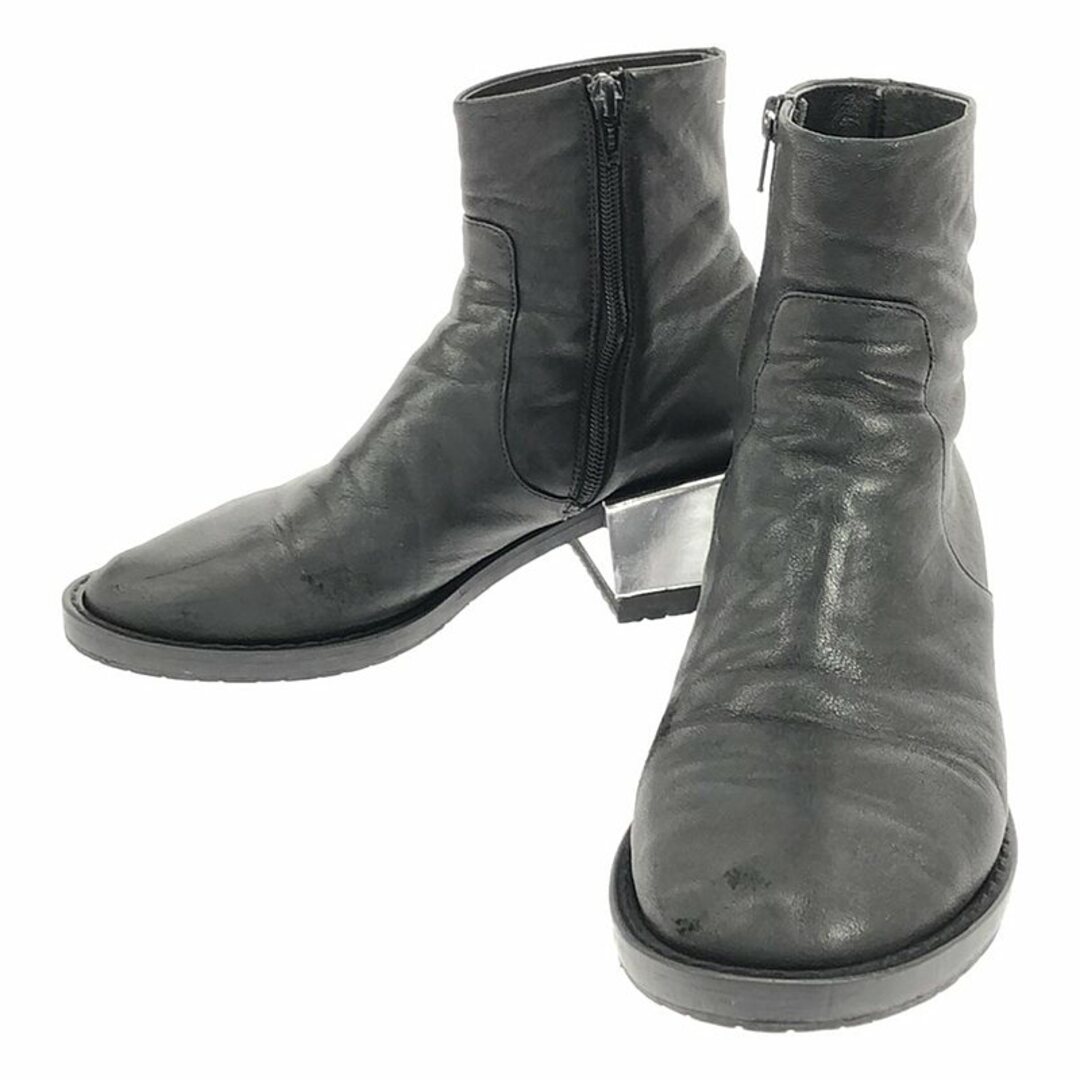 MM6 Maison Margiela Mirror Heel Side Zip Leather Boots MM6 Maison Margiela Mirror Heel Side Zip Leather Boots