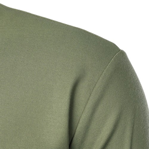 Hombres Solapa Camiseta Blusa Camisa Top Manga Corta Calce Ajustado Botones Moda Sólida - Imagen 12 de 21