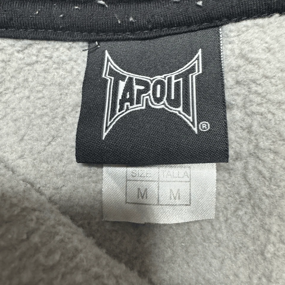 Sudadera con capucha vintage Tapout cremallera completa para hombre M roja negra Y2K MMA Foto 2 de 4