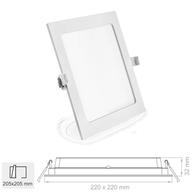 Lambo sqled6wbc faro led quadrato incas  6w 230v 3000k