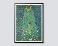Sunflower Field Print by Gustav Klimt, Impressionist Nature Wall Art, 1908