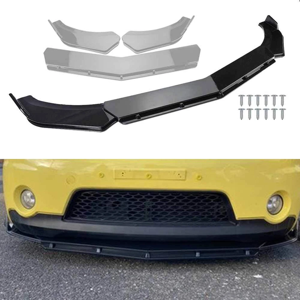 Gloss Front Bumper Lip Spoiler Canard Spiltter For Subaru Impreza WRX STI Legacy Foto 2 de 4