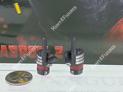 Hot Toys MMS490 Deadpool 1/6 action figure's 2 finger pointing hands only 