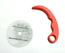 Kalaj Kutter Karambit Training Knife Kali Pencak Silat Red DVD