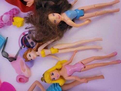 Mattel Barbie Polly Pocket Disney Princess Dolls Clothes Accessories Shoes Lot - Picture 6 of 24