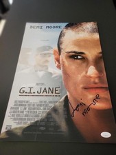 DEMI MOORE SIGNED G I JANE  12X18 PHOTO  JSA AUTHENTICATED