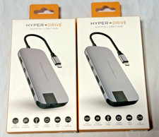 Hyperdrive Slim 8-IN-1 USB-C Hub HD247 GRAY New  Sealed Set of 2 