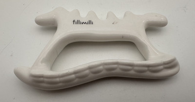 fillimilli Körper Gesicht Massage Gerät Keramik Pferd Weiß Gua Sha Hilfe 14cm