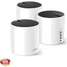 Deco X55 AX3000 Wi-Fi 6 Mesh System - 6500 Sq.Feet Coverage, 3 Gigabit Ports