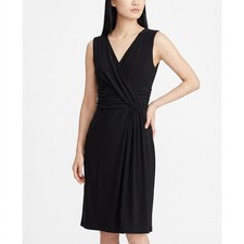 Lauren Ralph Lauren Black Sheath Knee Length Stretch Dress Women Size 2
