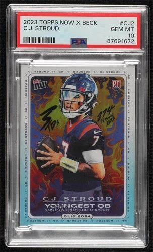 2023 Topps Now CJ Stroud /32865 CJ Stroud #CJ2 PSA 10 GEM MT Rookie RC