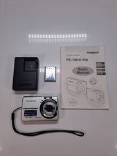 Olympus FE-190 Compact Digital Camera Silver 6.0 MP - WORKS - BAD SCREEN