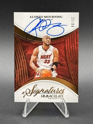 2024 Immaculate Collection Alonzo Mourning #IMS-ALZ /99, AU, MEM Miami Heat