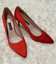 Nine West Red Pointed Toe Stiletto Pump Heels...