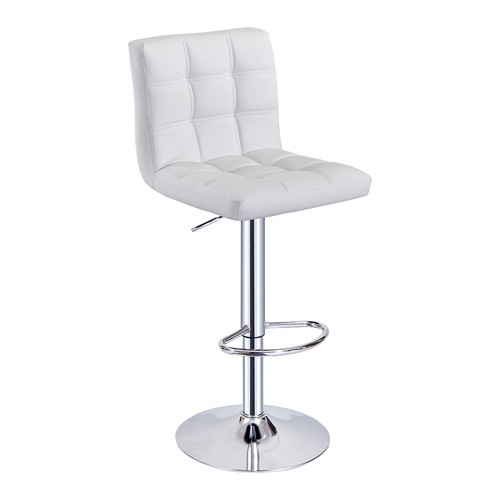 Faux Leather Barstool Chrome Base Stool Counter Height Stool Breakfast Bar Chair - Picture 15 of 172