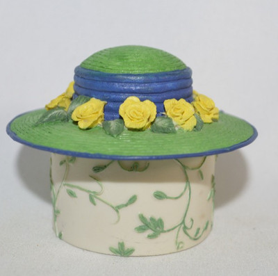 Vintage Willow Hall Jane Asher Hat Trinket Box