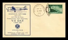 US COVER WWII PATRIOTIC V-E DAY FIRST ANNIVERSARY HEMPSTEAD NEW YORK
