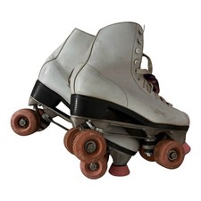 Chicago Women's Roller Skates White Quad Rink Skates Size 9 Ladies Used