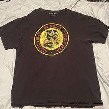 Worn Karate Kid Cobra Kai Logo Tshirt Size XL