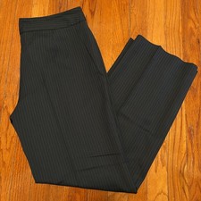Jones New York Suit Sz 10 Navy Pin Stripe Fully Lined Pants Career Business