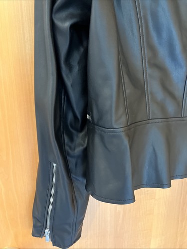 Damen-Jacke, Größe 40, schwarz, ONLY, Kunstleder - Bild 6 von 12