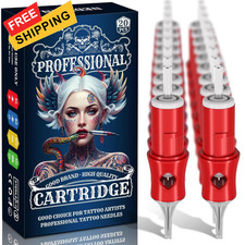 1011RL Tattoo Cartridge Needles 20Pcs 10 Bugpin Premium 1011RL, Multicolor