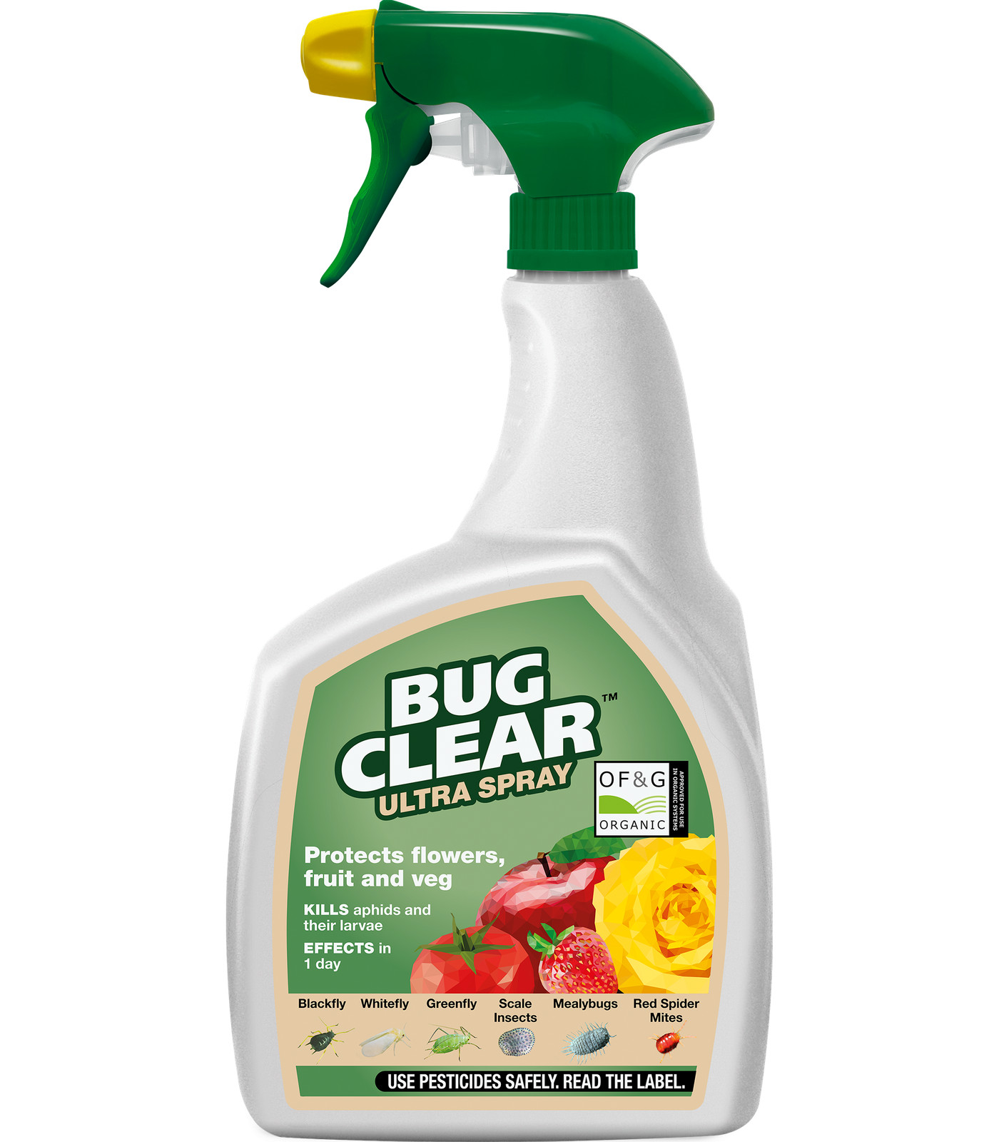 BugClear Fruit & Veg Ultra Plant Based Insecticide Pest Spray Ready To Use 800ml