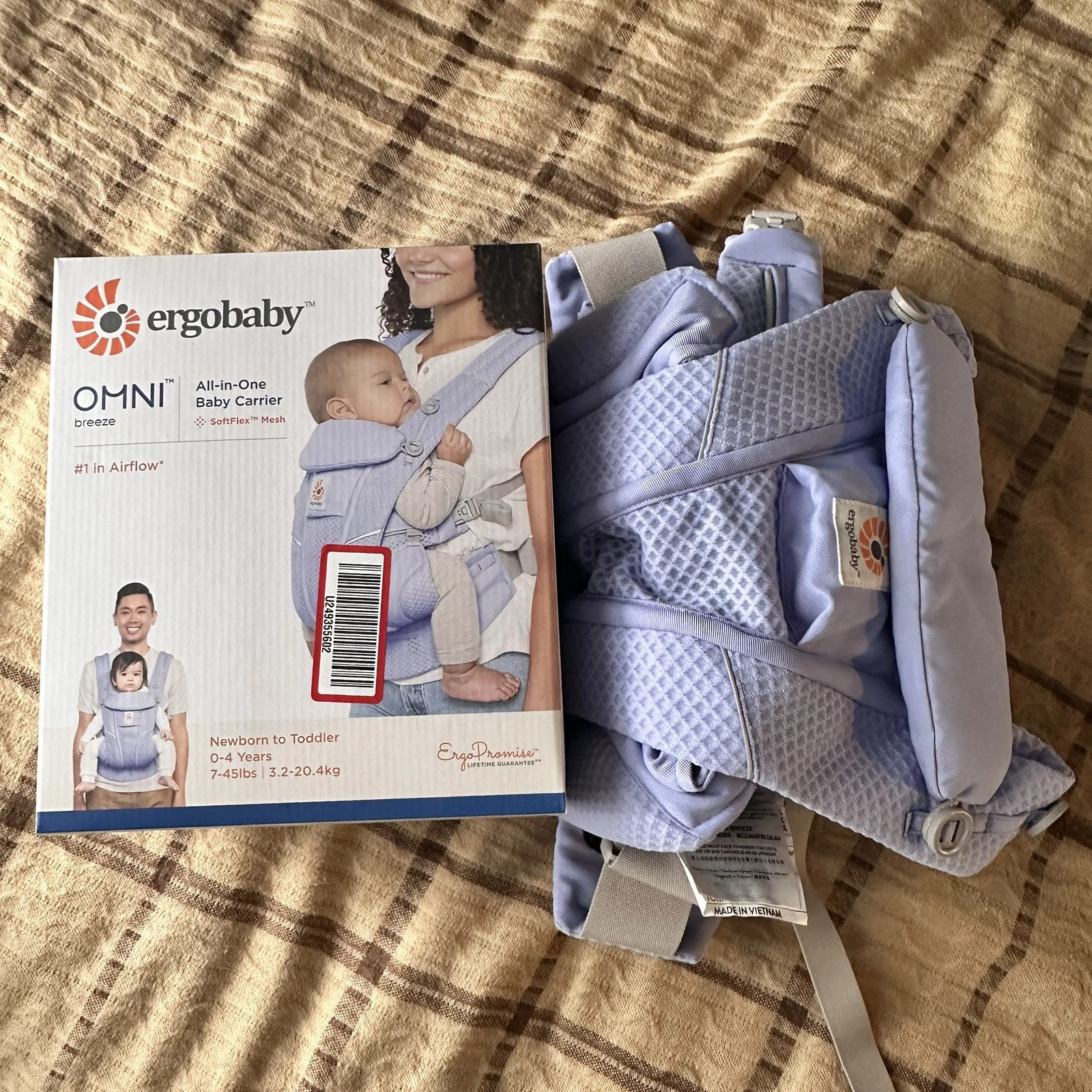 Ergobaby Omni Breeze All carry position breathable mesh baby carrier Breeze Blue
