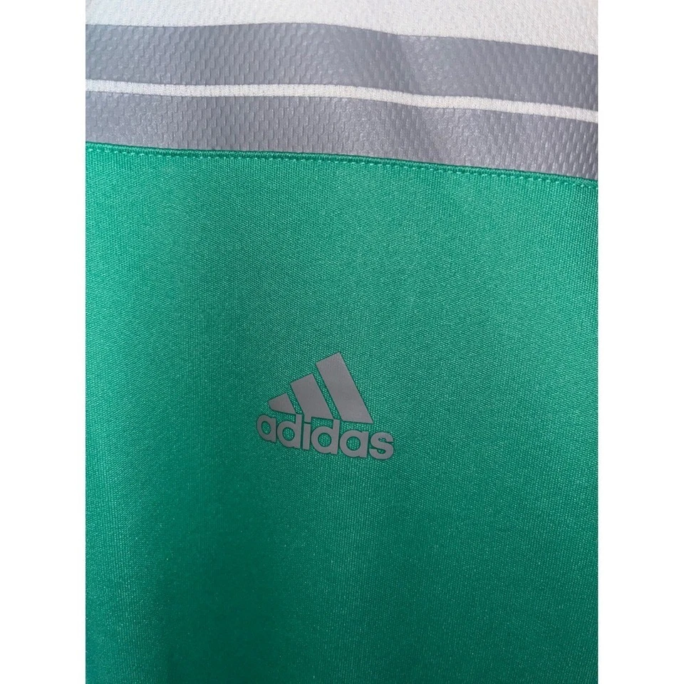 Adidas Golf Polo Shirt Mens Green Athletic Collared Short Sleeve - Image 2 of 4
