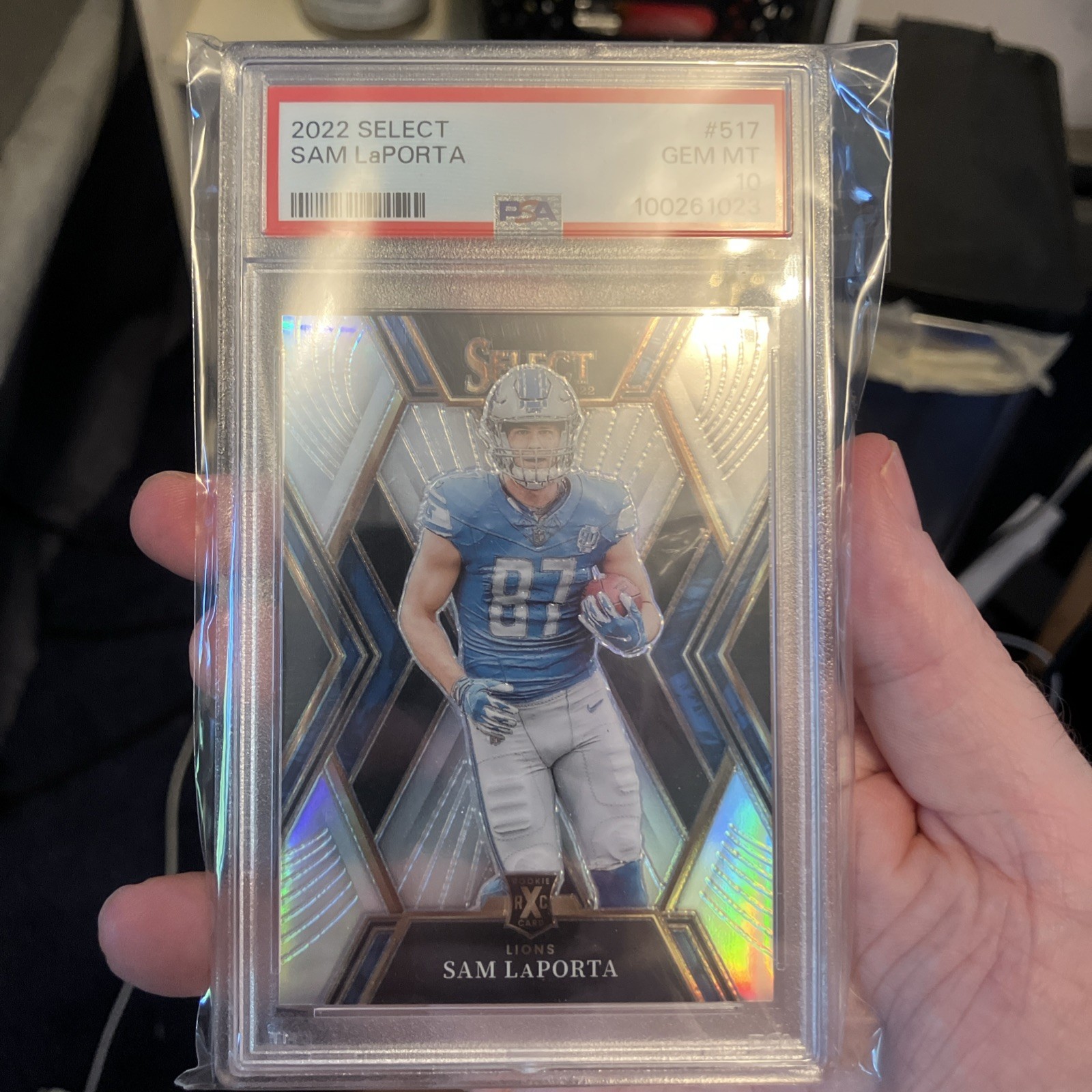 Sam LaPorta 2022 Panini Select XRC Rookie Silver PSA 10 GEM MT Lions