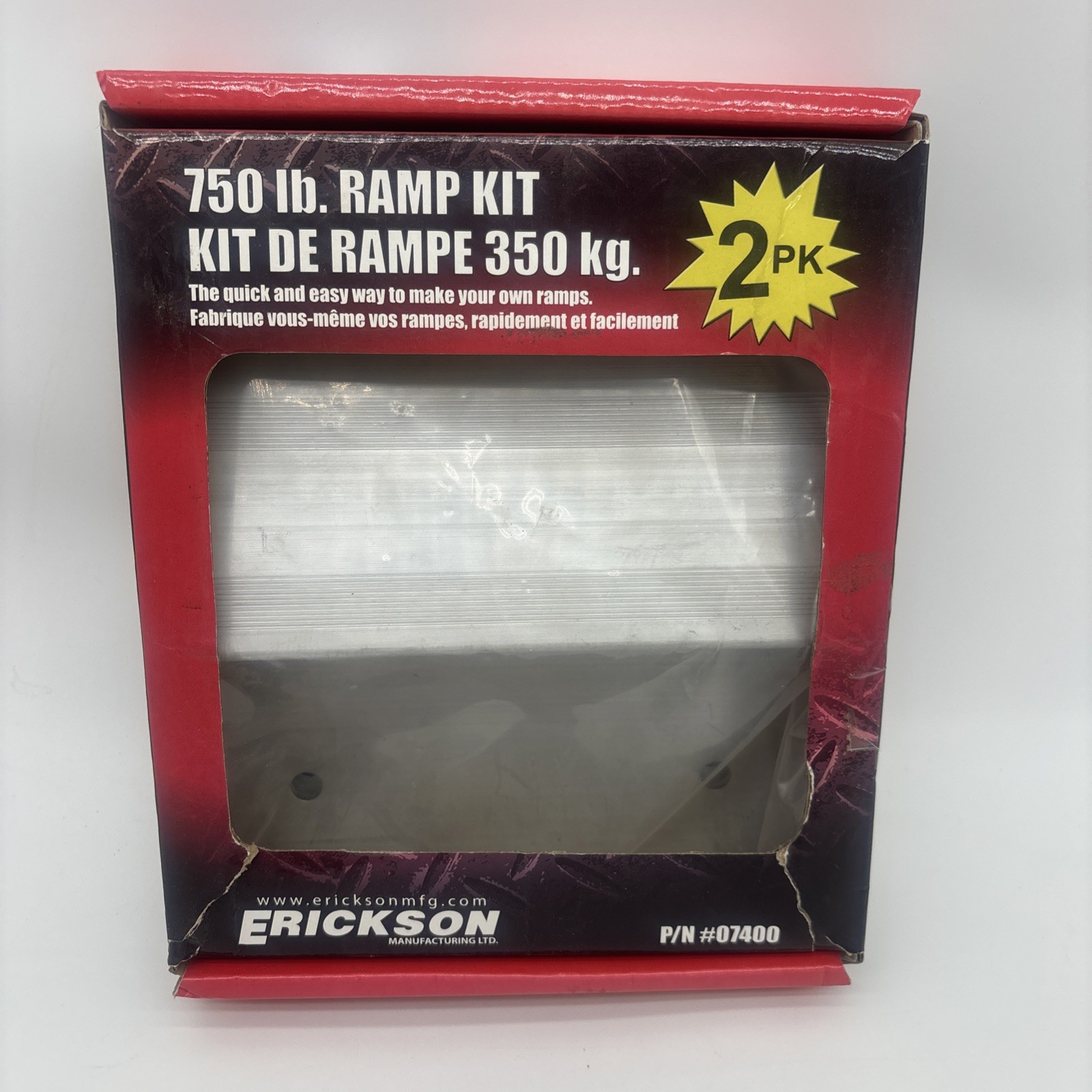New Erickson 750 Lb. Capacity Aluminum Loading Ramp Kit 07400 FOR 2" x 8" Boards