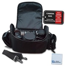 Deluxe Large Digital Camera / Video Padded Carrying Bag / Case for 3 Large