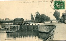Carte AUBERVILLIERS L'écluse du Pont Tournant