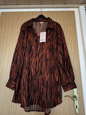 Langärmelige Bluse in Safari Optik(braun/orange) von KOI Größe 54