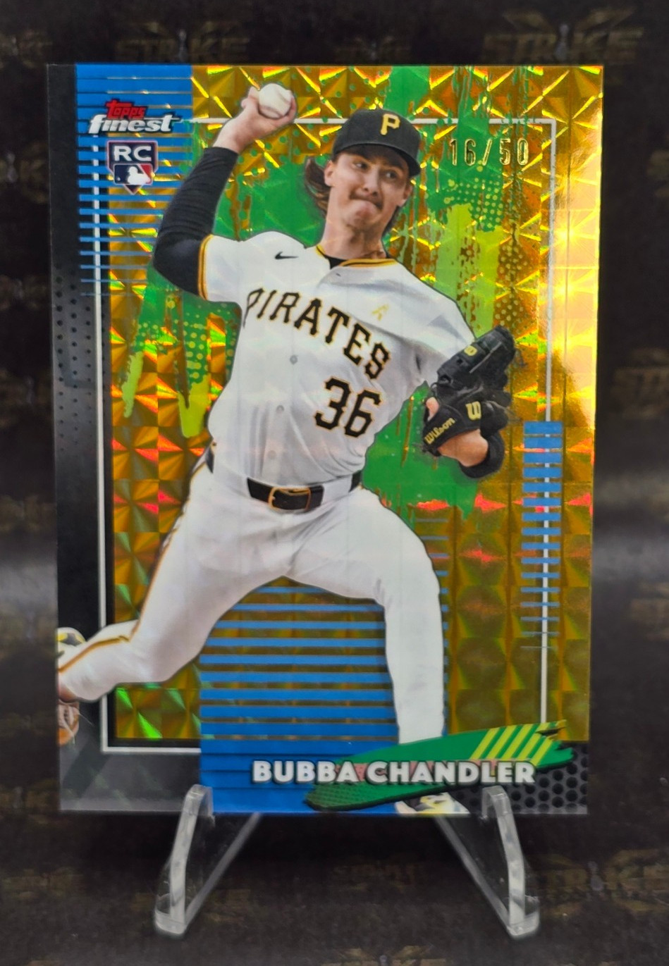 2026 Topps Finest Bubba Chandler Geometric Gold Common 16/50 Rookie Pirates #90
