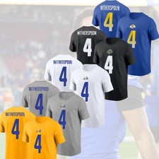 Ahkello Witherspoon #4 Los Angeles Rams 2026 Player Name & Number Fan Look