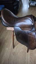 IDEAL INTERNATIONAL EVENT SADDLE, 17.5- 18 INCH, MEDUIM, BROWN. GOOD CONDITION.