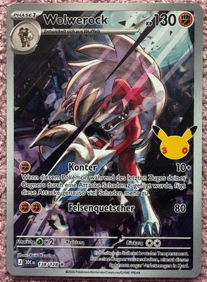 Pokemon 30 Jahre Wolwerock (30C 138) Deutsch NM