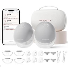 Momcozy M9 Double Wearable Breast Pump With Smart App- White