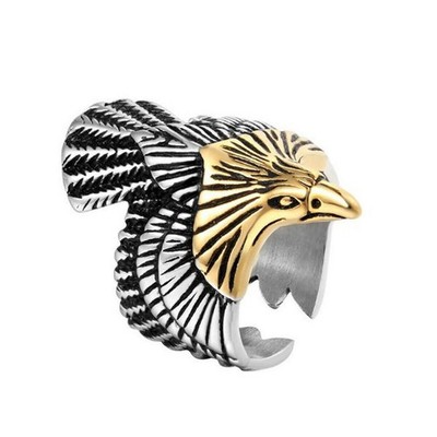 Vintage Retro Punk Eagle Bird Wing Open Band Ring verstellbar Charm Schmuck