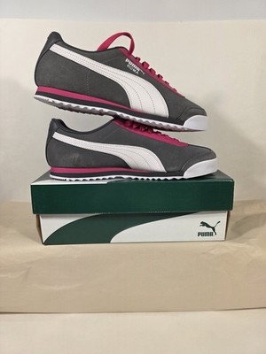 Puma Roma Perf XTG Mens Size 9.5 Asphalt Fuschia Purple White Shoes