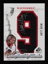 2010 SP Game Used Edition Championship Marks 11/50 Antti Niemi #CM-AN Auto 0c3