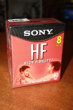 Sony Audio Cassette HF High Fidelity Normal Bias 90 Minute 8 Pack - New