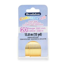 20 Gauge ColourCraft Wire Gold Color Silver Plated 15 Yard Spool Crafting