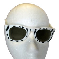 Zebra Stripe Print Kids Beach Girls Sunglasses White Black Halloween Costume