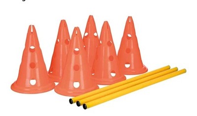 Trixie 32091 Dog Activity Hindernisse, 3 St., Ø 23 × 30 Cm/78 Cm, Orange/Gelb