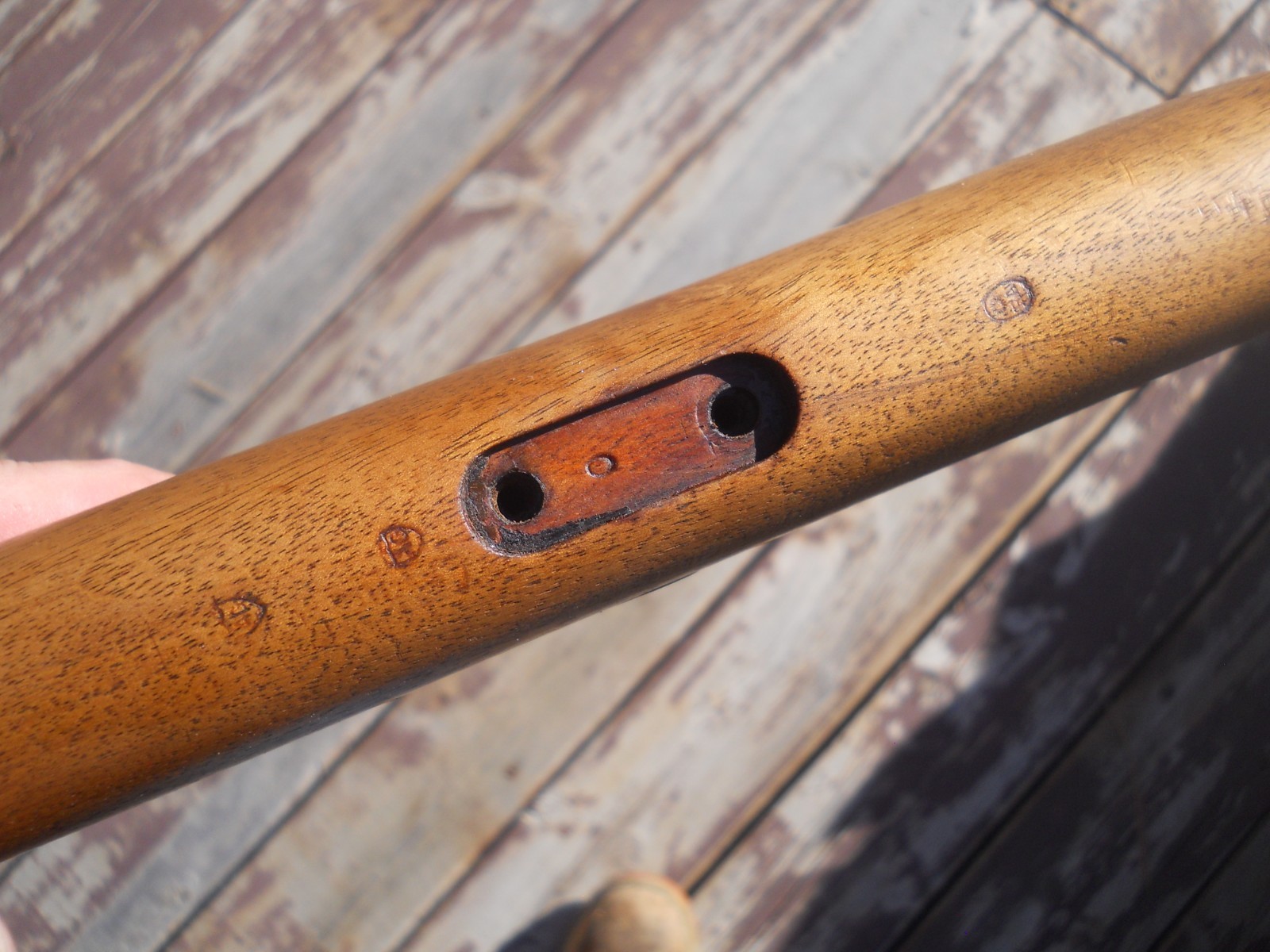 Argentine Mauser model 1891  Rifle wood stock w handguard good acceptance stamps