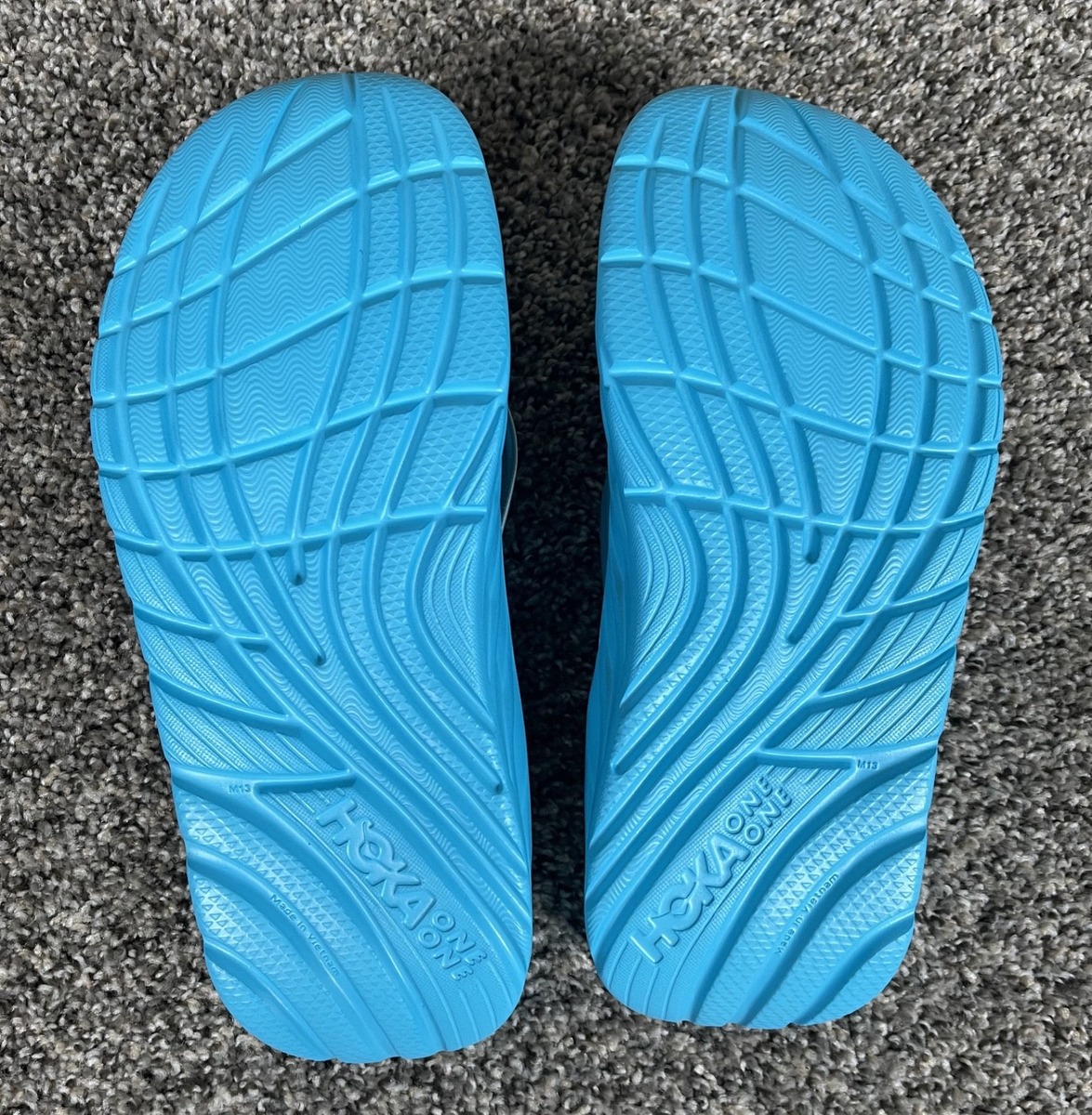 Men's Size 11 Hoka One One Ora Recovery Flip Sandals 1099675 Blue