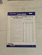 Vintage Blue Streak Service Bulletin Testing Coils On Allen E-309 Coil Tester Vintage Blue Streak Service Bulletin Testing Coils On Allen E-309 Coil Tester
